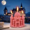 European Castle Candle Mold Silicone Soap Wax Making Mold Flexible Reusable Gypsum Concrete Mold for Home Decor Parties Weddings