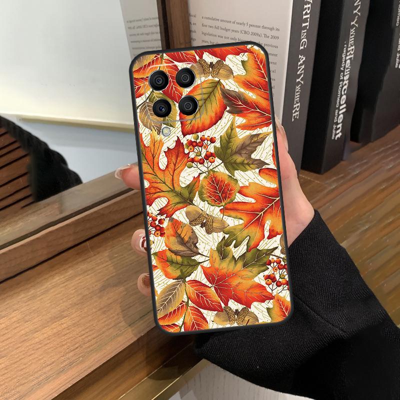 Чехол с цветными листьями для Samsung Galaxy M13 M53 M51 M31 M11 M14 M34 M54 M12 M32 M52 M16 M36 M56 M15 M35 M55
