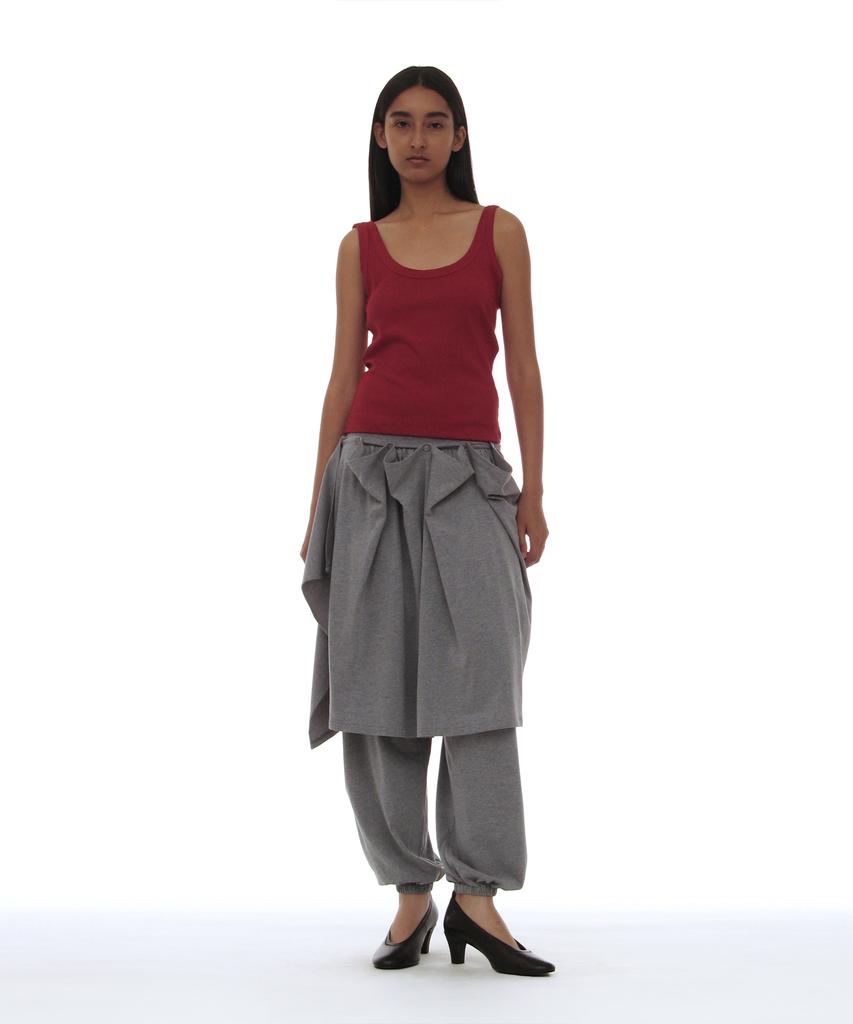PARTIMENTO WOMEN Pwc Curtain Skirt Layered Harem Pants_Melange