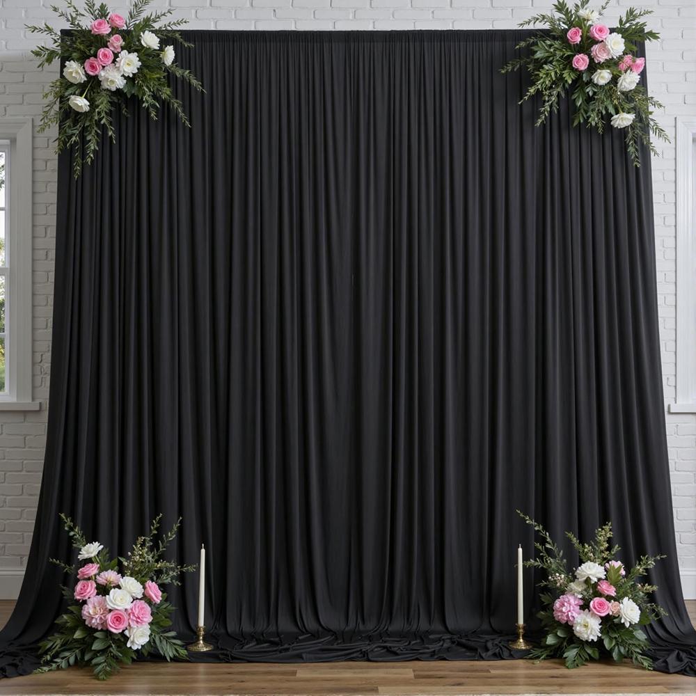 Backdrop Curtains Wrinkle Free Drapes Fabric Decorations Photo Back Drop Cloth for Wedding Baby Shower Photography Stage Recepti