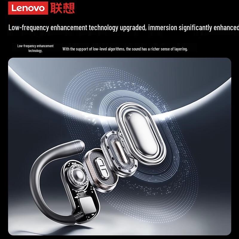 Lenovo Ear-Hook Open-Ear Wireless Bluetooth Sports Earphones