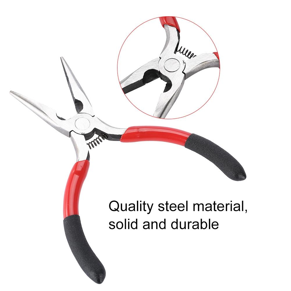 Long Nose Pliers Needle Nose Pliers Double Color Handle Wire Cutting Tool
