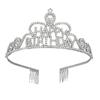 Fashion Crown with Letters Happy Birthday Crown Headband Crystal Headdress Hair Accessories Party Supplies