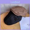 Simple Suede Beret With Solid Color Design For Windproof Warm Wear Winter