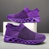 2025 Fashion Purple Running Shoes for Men Socks Sports Shoes Plus Size 48 Breathable Women Slip-on Sneakers Sock Trainers Men