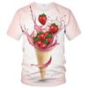 Футболки Summer Interest Ice Cream с графическим принтом для мужчин, повседневные, с 3D-принтом, крутые футболки, хип-хоп, харадзюку, с круглым вырезом, уличные топы