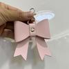Trendy Pu Key Chain Luxury Bag Pendant Creative Bowknot Leather Keyring  Backpack Decor