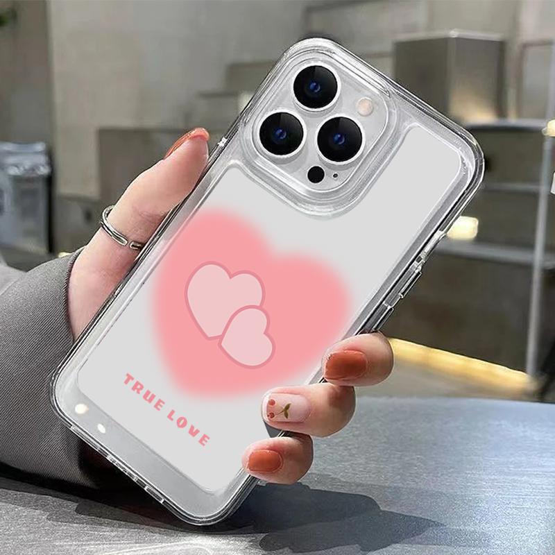 Милый Чехол с Принтом Сердечек Макарон Для iPhone 18 Pro Max Прозрачный Мягкий Силиконовый Чехол Для iPhone 17 16 15 14 13 Pro Max 17E 16E