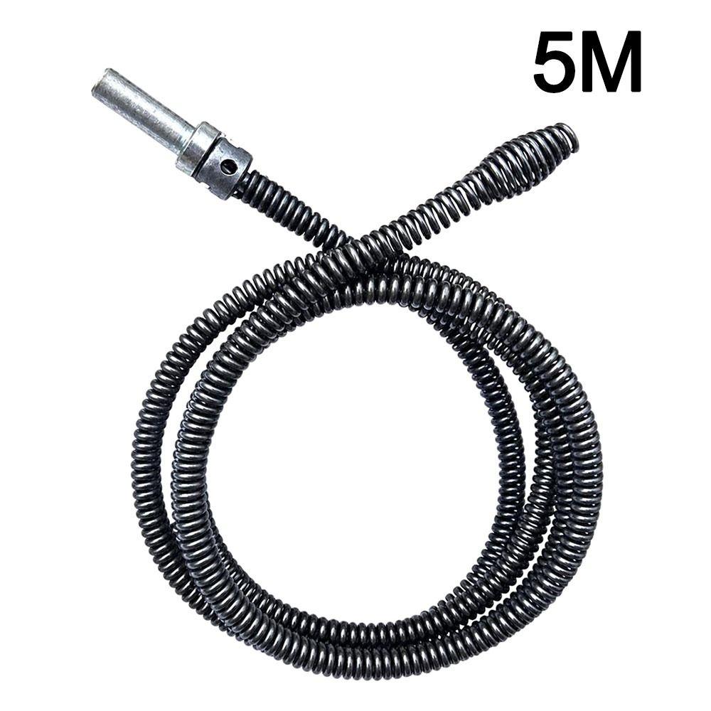 Steel Plumbing Snake Drill Powered Pipe Cleaning Cable New Drain Snake Kitchen Pipe Cleaning