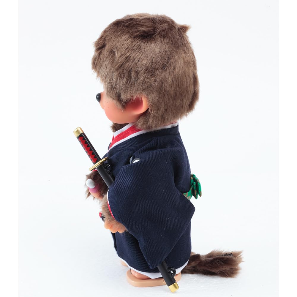 Kyugetsu Official Original Monchhichi In Kimono Boy Swordsman IPM-15-Z