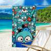 proof beach towel with a Sanrio Clownfish Handun pattern - soft,absorbent,quick-drying,machine washable - perfect for swimming,camping,bathing