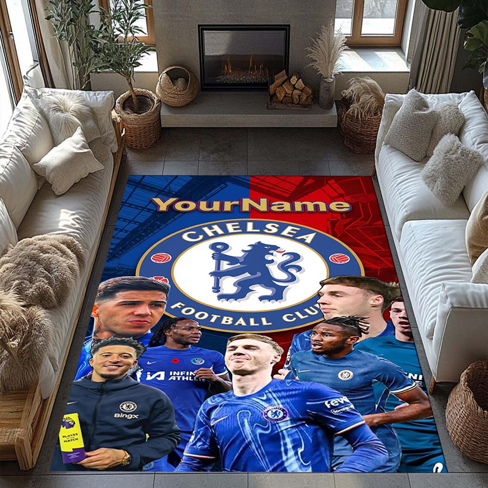 Chelsea Fc Customizable Name Floor Rug Office Rug Suitable For Kitchen Dormitory Foyer Entryway Antislip Carpet Office Home Decor