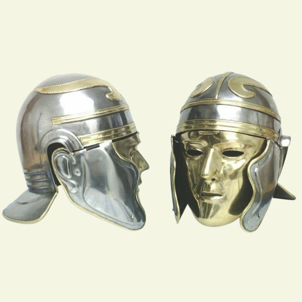 Larp Mask, Roman Battle Mask, Historic Cosplay, Ancient Mask, Face Mask, Costume, Larp, Mask for Masquerade, Larp Armor, Mask for Men