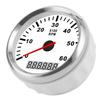 Tachometer Gauge 6000RAM Red Backlight LCD Display 85mm Waterproof 12 24V for Car Boat YachtWhite Dial Silver Frame
