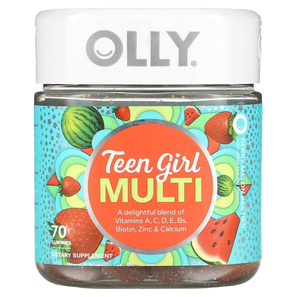 OLLY Teen Girl Multi, Berry Melon Bestis, 70 Gummies