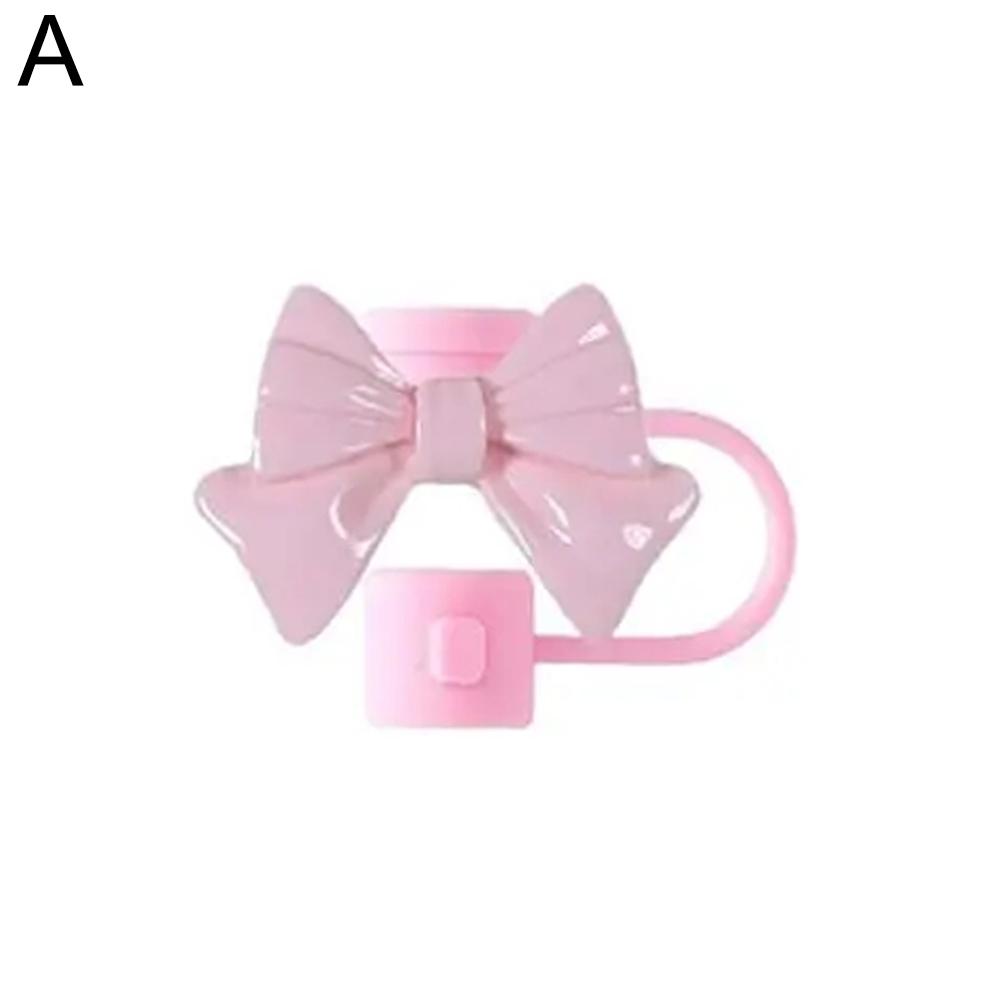 Bow Straw Cap Covers Toppers Silicone Straw Covers Cap Accessories For Stanley Cups 30&40 Oz Tumbler Dust Proof Plugs Protector