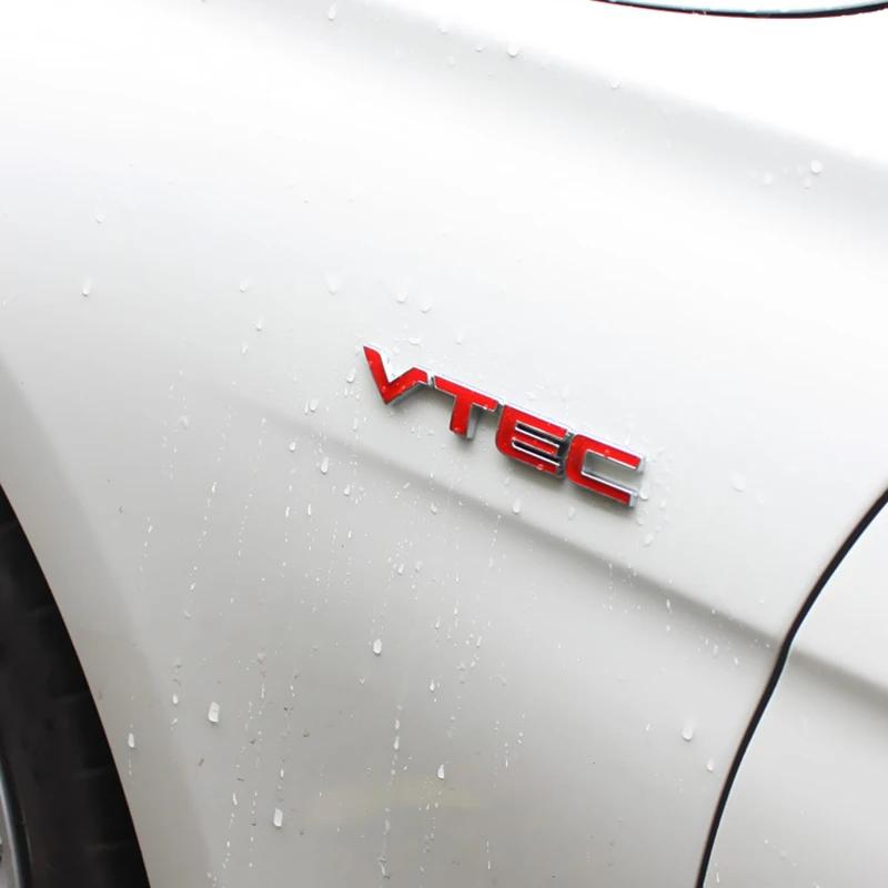 3D VTEC Metal Car Styling Refit Emblem Fender Tail Body Badge Zinc Alloy Sticker for Honda Civic Accord Odyssey Spirior CRV