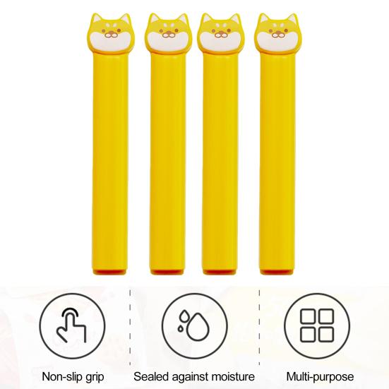 1/4 шт. уплотнительные зажимы для хранения продуктов, многоразовый зажим для сумки, герметик, предотвращает попадание влаги, дизайн зажимов для животных, кошек, щенков, кухонный инструмент