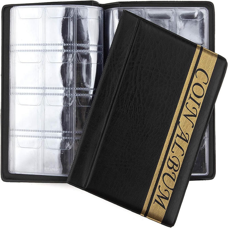 Альбом для коллекции монет на 120 карманов для хранения юбилейных пенни, органайзер с прозрачными страницами, идеально подходит для коллекционеров монет и нумизматических подарков