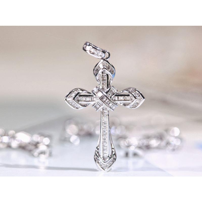 Новое ожерелье с подвеской в виде креста и кристаллов из микрокристалла циркона с цепочкой на ключицу для женщин