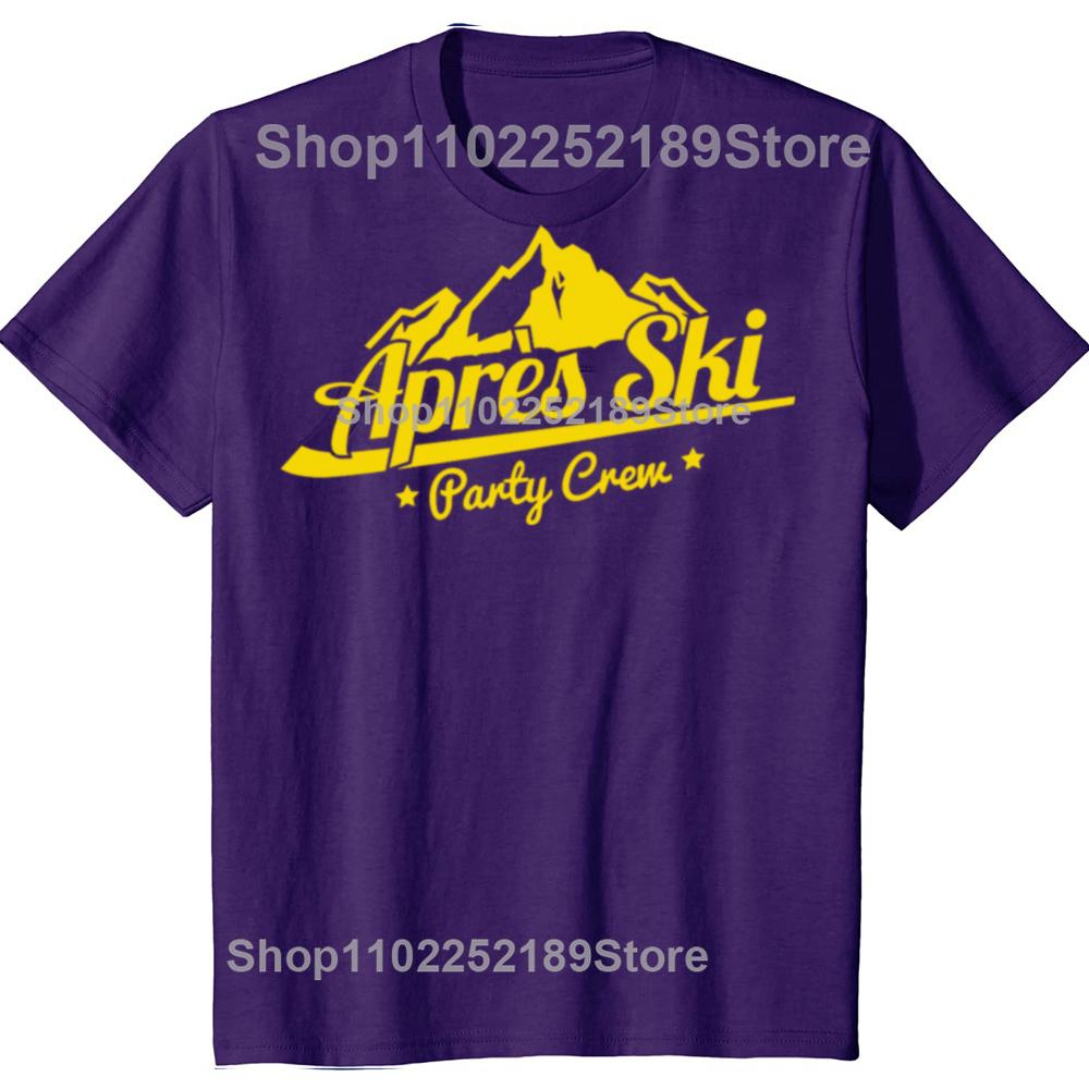 Funny Après Ski Party Crew Graphic Tshirts Men Women Fashion Casual Tshirt 100 Cotton Loose Skiing Mountains Drinking T Shirt