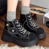 Gothic Cross Spider Decoration Punk Hotgirl Shoes Holy Light Knight Dark Style Y2K Women's Shoes 35-41