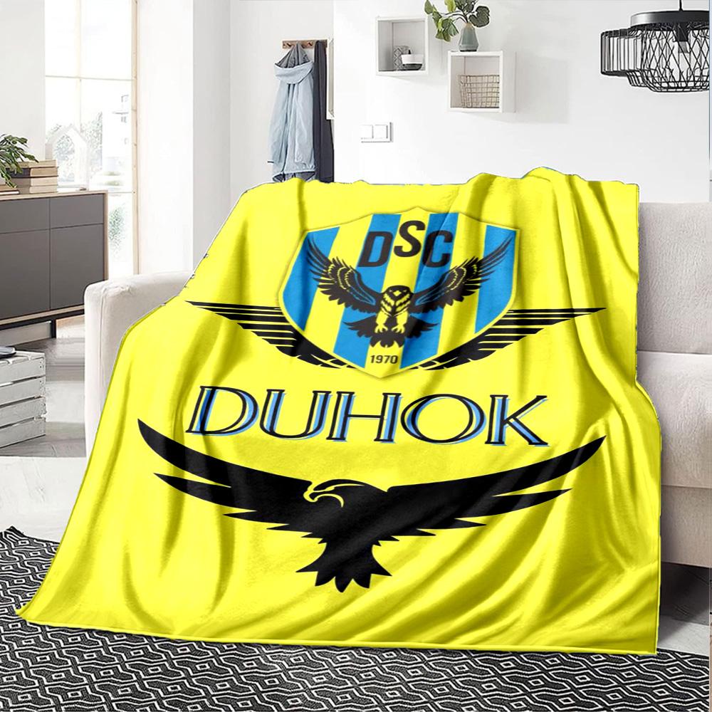 DUHOK SC Print Flannel Blanket High Quality Warm Comfortable Cover for All Seasons Perfect for Gifts Home Decor