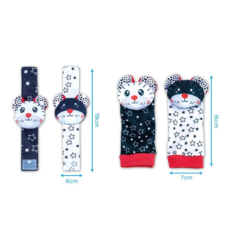 Игрушки для малышей 0 6 12 месяцев Милые мягкие игрушки Детские погремушки Носки Детские погремушки на запястье Игрушки для новорожденных Издают звуки Игры для малышей