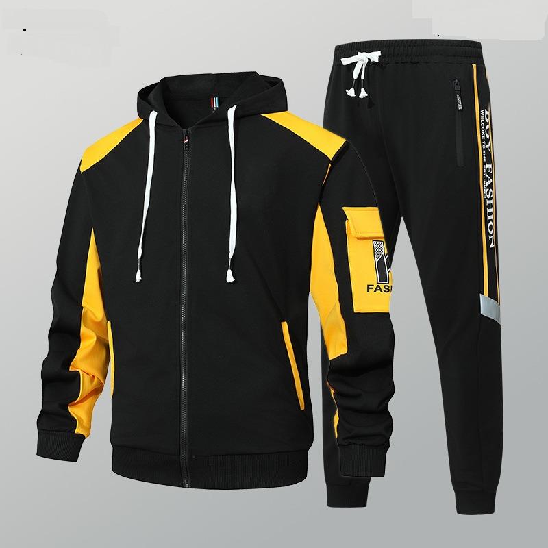 Полая версия Спортивная одежда и стиль Верхняя куртка Может добавить Молодежная одежда для мальчиков Групповая одежда Набор из двух предметов