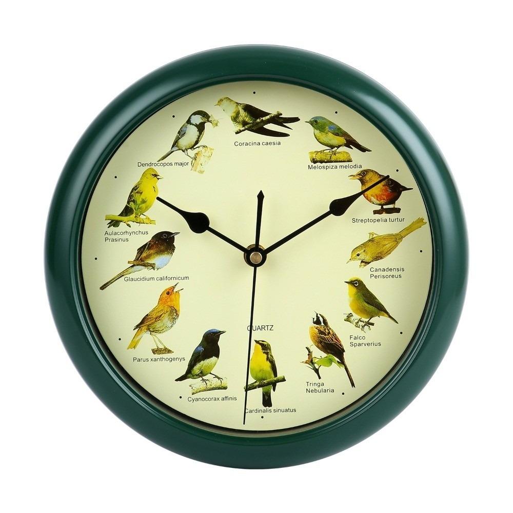 Sound Feature Wall Hanging Clock 10 Inch Musical Wall Clock Singing Bird Clock Room Decoration