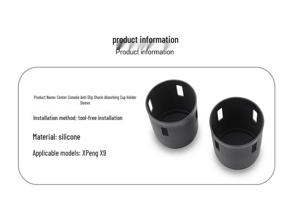Xiaopeng X9 24-25 Center Console Cup Holder Cover - Non-Slip Interior Decoration Accessory