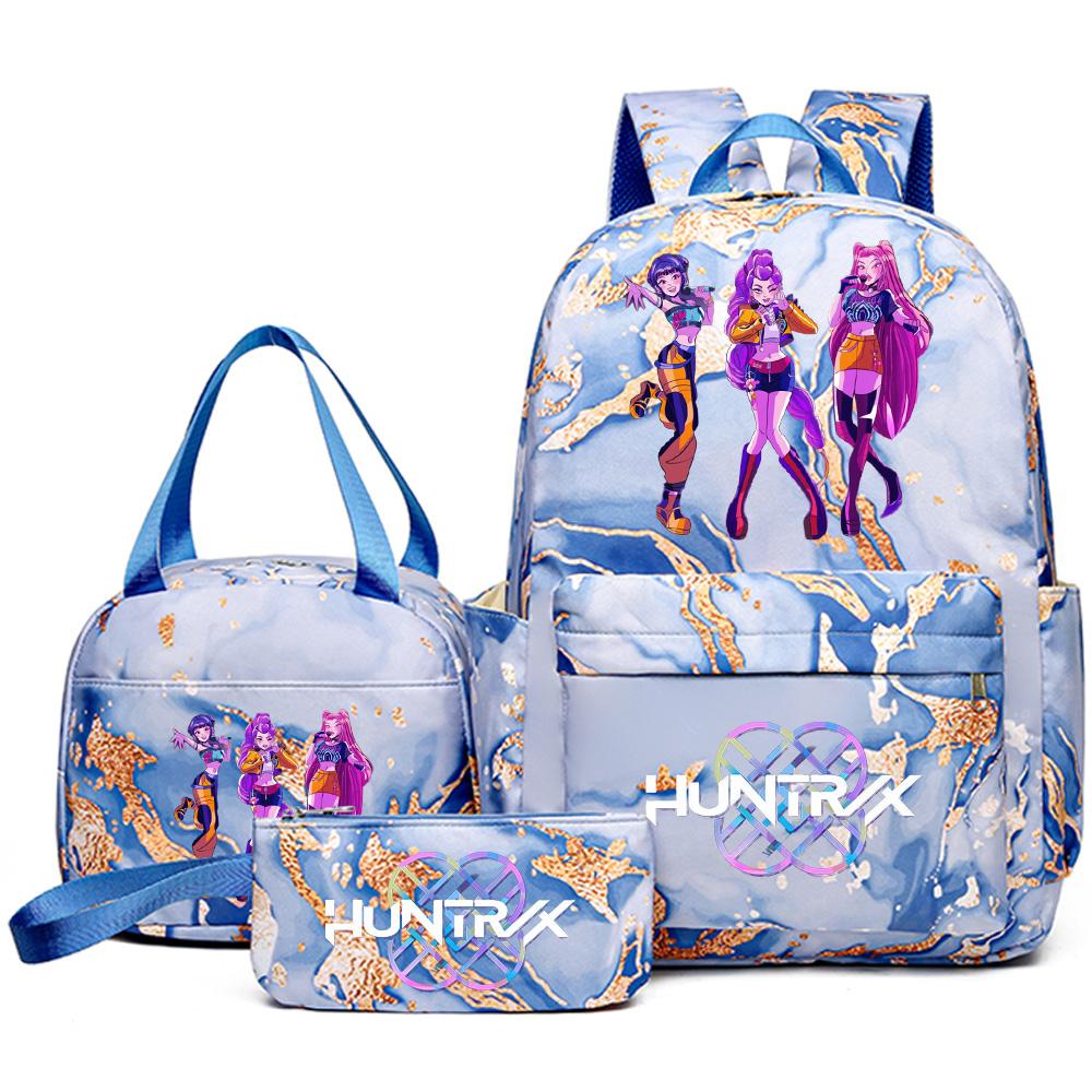 3 шт./комплект Аниме K-pop Пенал с принтом, Сумка-рюкзак с ручкой для Подростка Студента Девочки Мальчика, Водонепроницаемая Дорожная Сумка Mochila