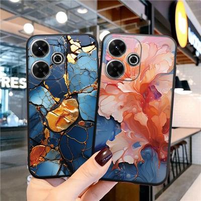 Мраморный узорчатый мягкий силиконовый чехол для Samsung A55 A35 M35 S24 Ultra Xiaomi Redmi Note 13 Poco C65 iPhone 15 камера противоударный защитный бампер чехол
