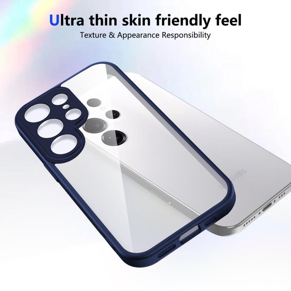 Прозрачный мягкий чехол для телефона для Samsung Galaxy S25 S24 S23 S22 Plus Ultra S21 S20 FE Противоударный защитный чехол Твердая акриловая оболочка