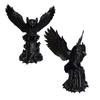 3D Printed Resin Statue Owl on Tree Stump Figurine, Animal Sculpture, Collectible Personalized Entryway Accent Dark Ornament for Home Office