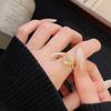 Copper Rinestone Rings Exquisite Vintage Rings Temperament Shining Open Ring  Gifts