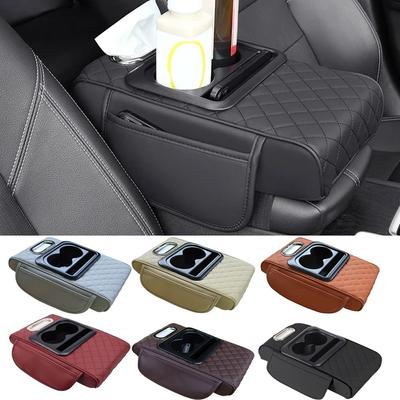 Tissue Box Car Arm Rest Cushion Elbow Support Car Center Console Mat Auto Interior