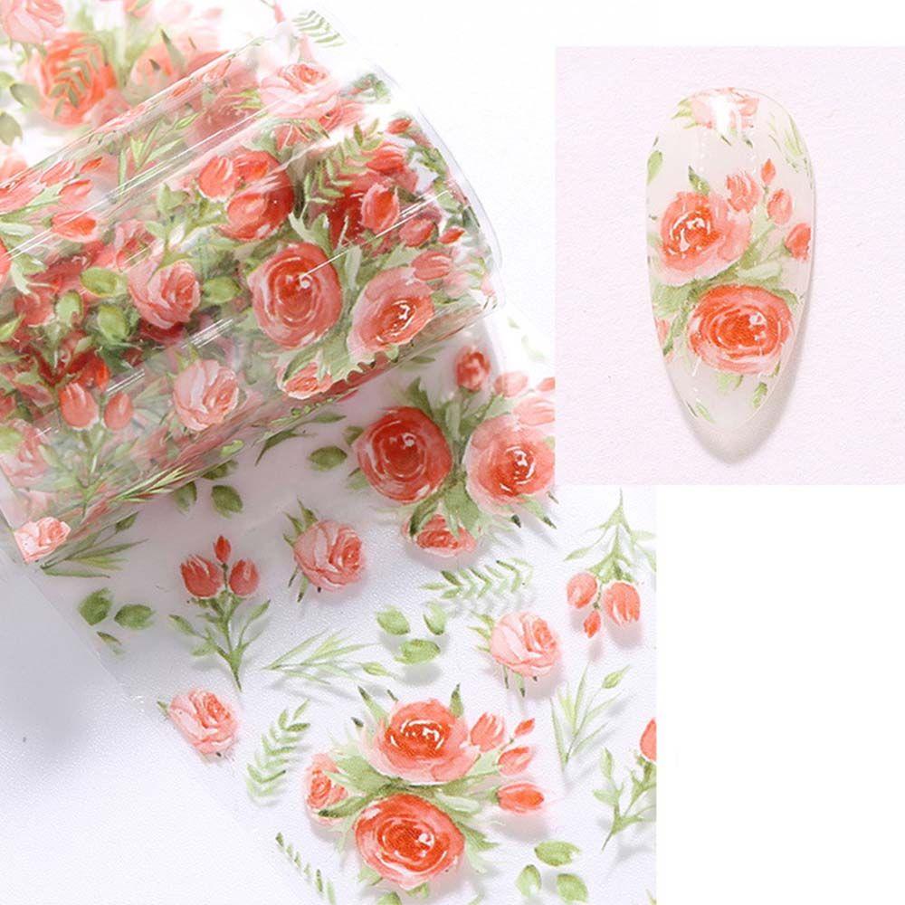 Аксессуары Голографические Наклейки для Ногтей Переводная Бумага Наклейки Цветочные Наклейки для Ногтей Цветочная Фольга для Ногтей