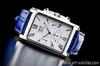 Square Watch White Blue Watch Square Rectangular Chronograph Limited Model Seiko Quartz Leather Band Genuine Leather Business Simple Popular Day Gift
