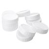 10Pc White Mason Canning Drinking Jars Lid 70Mm/86Mm Inner Diameter Plastic Covers Unlined Ribbed Lids Storage Caps Replacements