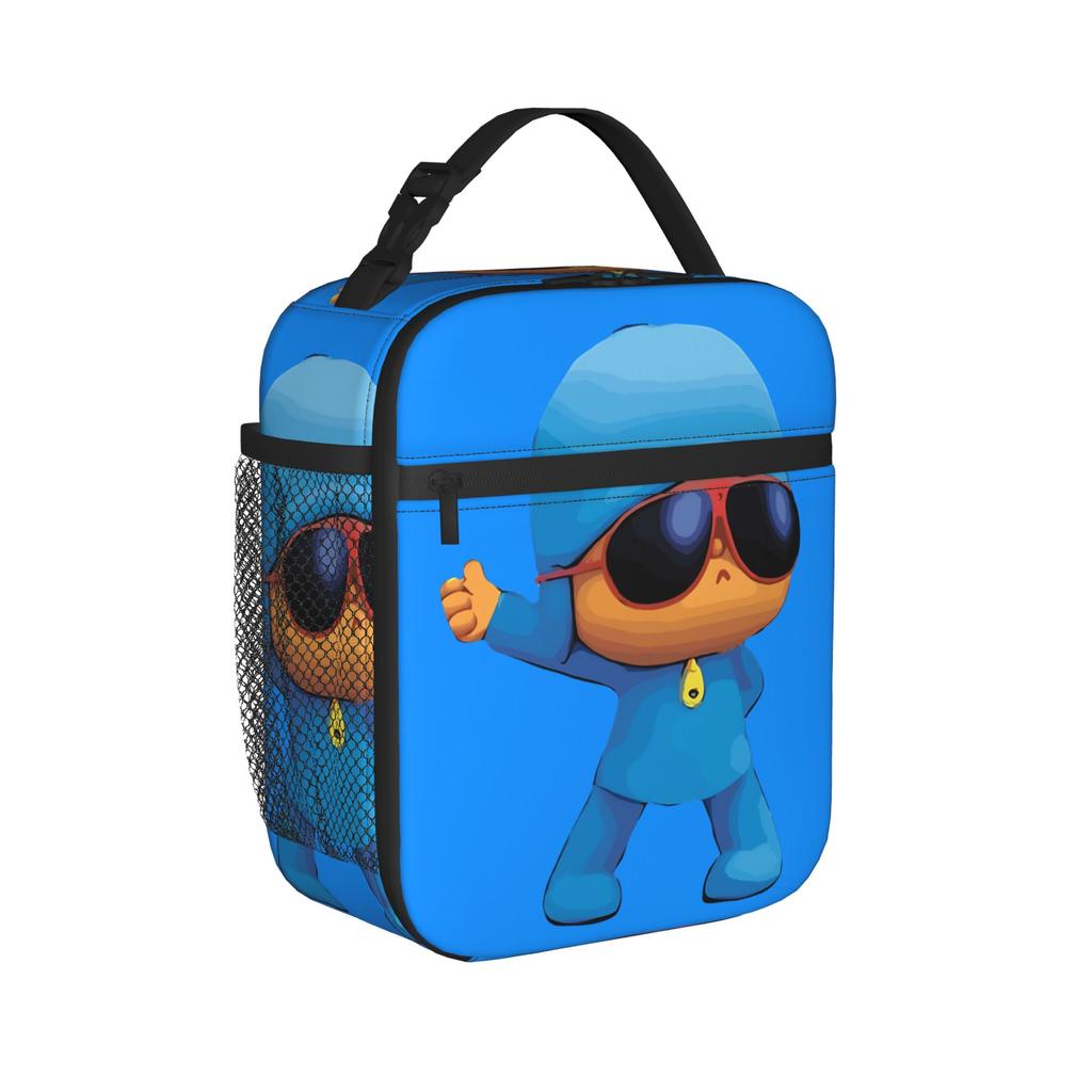 Funny Pocoyoed and Friends Insulated Lunch Bag Cooler Bag Reusable,Meal Container Leakproof Lunch Box Tote Food Handbags
