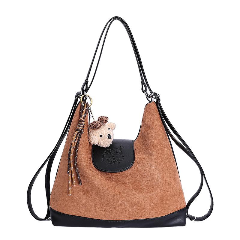 Осенне-зимний ретро замшевый женский рюкзак 2025 новый большой вместимости для поездок на работу студенческий школьный рюкзак для занятий