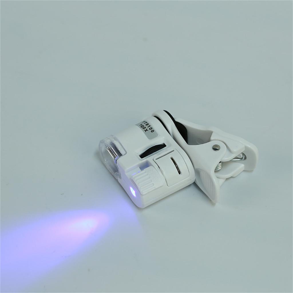 Портативный мобильный телефон микроскоп-лупа со светодиодной ручной линзой микроскопа, удобная переноска для универсальных смартфонов