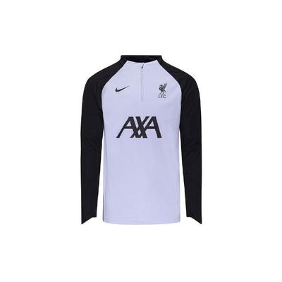Футболка Dri-FIT Strike Liverpool Football Training с цветным блоком и принтом логотипа, с длинным рукавом и воротником-стойкой, мужские топы Purple-Dawn FB6970-544