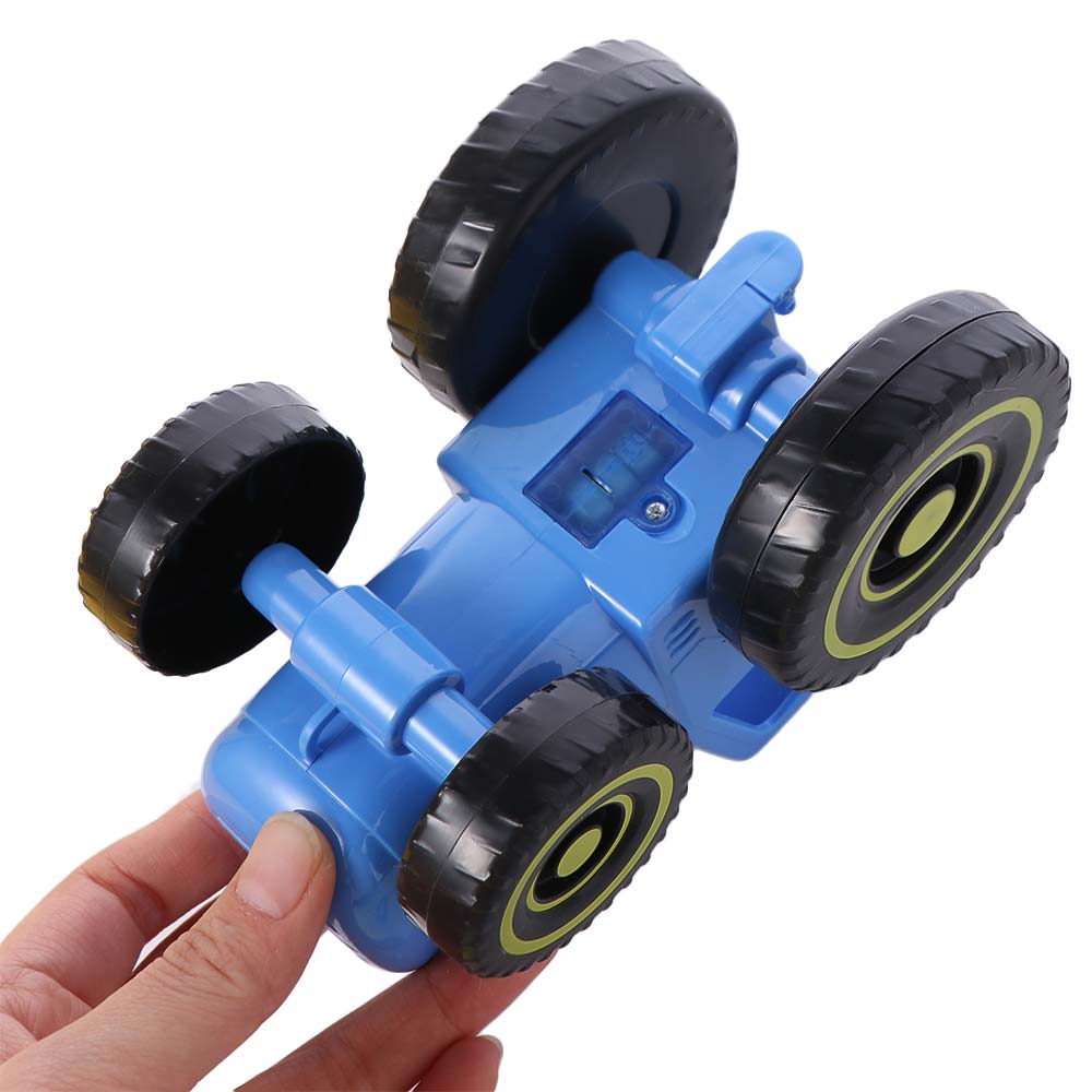 Early Learning Car Farmer Toy Sliding Toy Musical Car Model Mini Blue Tractor  For Children