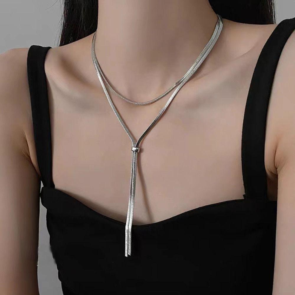 Sweet Butterfly Necklace Flower Women's Choker Adjustable Y2K Tassel Necklace Gifts