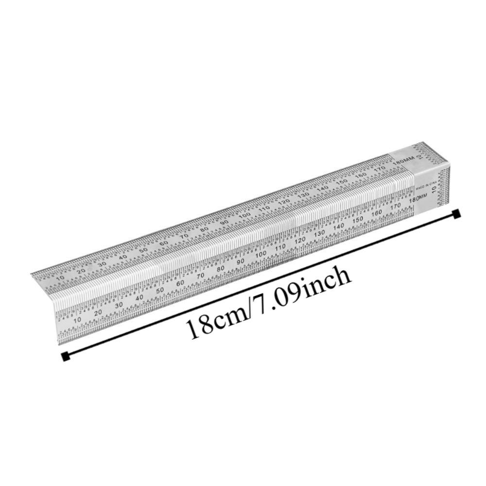 T-Type Bend Rules Stainless Steel Woodworking Scribing Ruler T-Type Ruler Woodworking Measurement