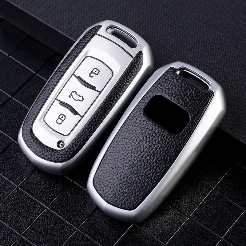 Ключница в стиле кожаной фактуры для Geely Emgrand GS, Boyue, GL, Borui, Vision, X6