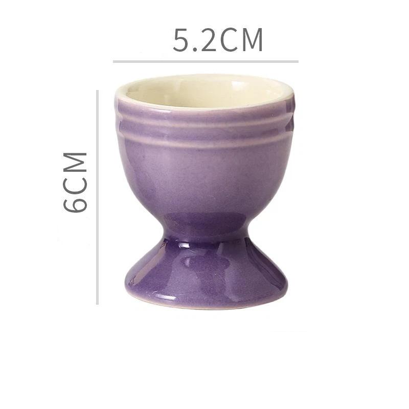 Ceramic Egg Cups, Porcelain Colorful Egg Cups, Stand Holder For Soft Boiled Eggs, Breakfast Cooking Kitchen Egg Serving