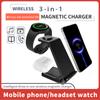 3 In 1 Wireless Charger Stand For Samsung Phones Galaxy Watch 7 8 9 Airpods Pro Fast Charging Dock Station